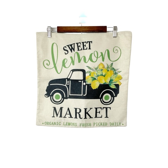 Other - Lemon Themed Indoor Outdoor Pillow Covers 18 x 18 Farmhouse Style
